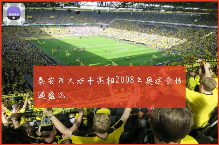 泰安市火炬手亮相2008年奥运会传递盛况